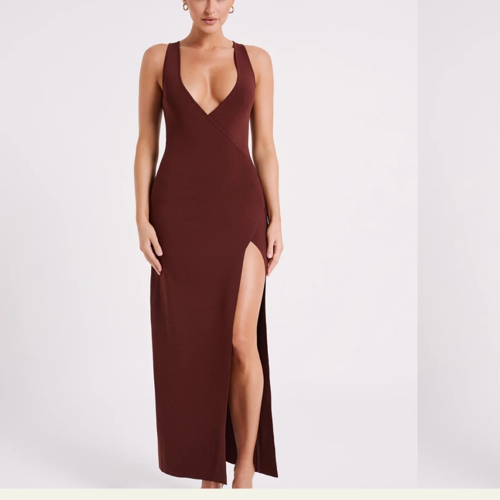 MESHKI araminta knit maxi dress